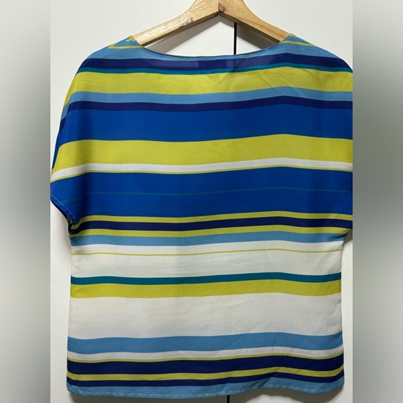 Loft Top Multicolor Striped Oversized Blouse - Picture 2 of 4